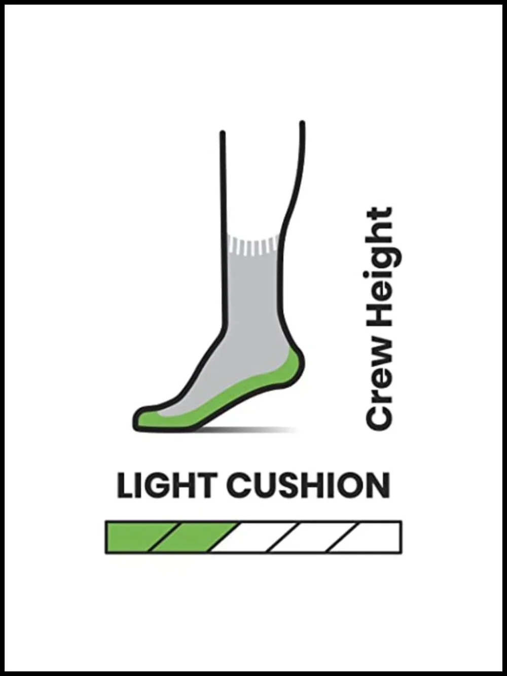 Men's Merino Wool Hiking Crew Socks Light Cushion